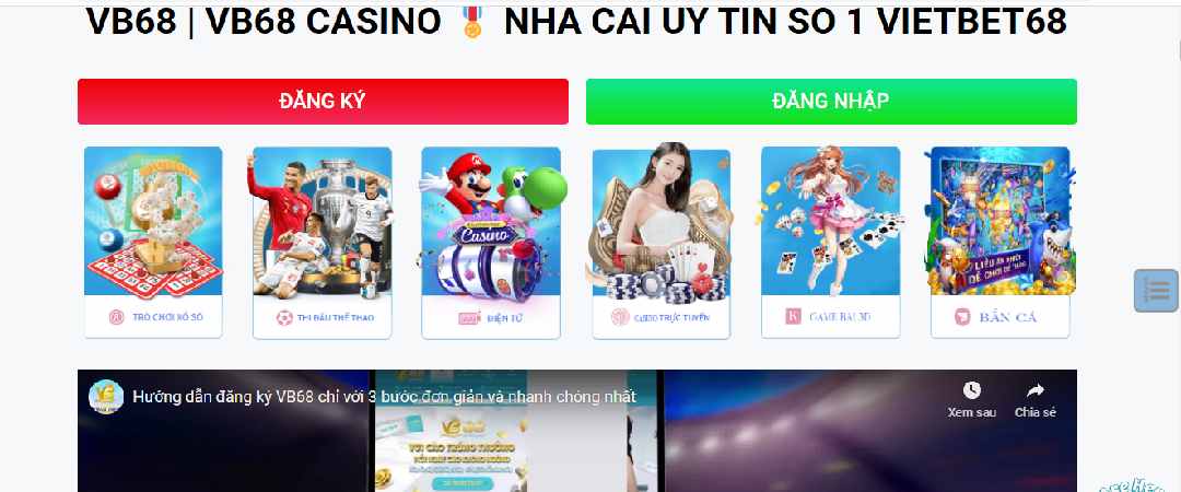 Đa dạng tựa game của Vb68